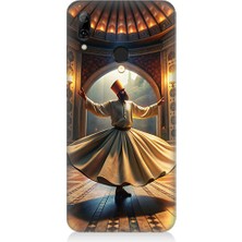 Teknomeg Huawei P Smart 2019 Uyumlu Mevlevi Semazen Desenli Silikon Kılıf