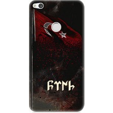 Teknomeg Huawei P9 Lite 2017 Uyumlu Bayrak ve Göktürkçe Türk Desenli Silikon Kılıf