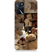 Teknomeg Oppo A55 Uyumlu Sevgili Aşık Ayılar Desenli Silikon Kılıf