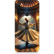 Teknomeg Xiaomi Redmi Note 8 Uyumlu Mevlevi Semazen Desenli Silikon Kılıf