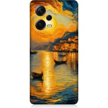Teknomeg Xiaomi Redmi Note 12 Pro Plus Uyumlu Gün Batımı Manzara Desenli Silikon Kılıf