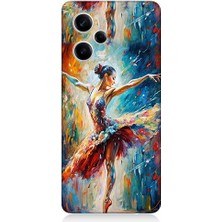 Teknomeg Xiaomi Redmi Note 12 Pro 5g Uyumlu Soyut Balerin Desenli Silikon Kılıf
