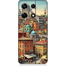 Teknomeg Infinix Note 30 Pro Uyumlu Eski Cami ve Mahalle Desenli Silikon Kılıf