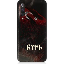 Teknomeg Xiaomi Mi 9 Se Uyumlu Bayrak ve Göktürkçe Türk Desenli Silikon Kılıf