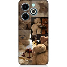 Teknomeg Infinix Hot 40I Uyumlu Sevgili Aşık Ayılar Desenli Silikon Kılıf