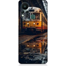 Teknomeg Infinix Hot 11S Uyumlu Eski  Metro Istasyonu ve Tren Desenli Silikon Kılıf
