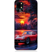 Teknomeg Reeder S19 Max Uyumlu Kırmızı Spor Araba  Desenli Silikon Kılıf