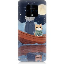 Teknomeg Tecno Camon 16 Uyumlu Sandaldaki Kediler Desenli Silikon Kılıf