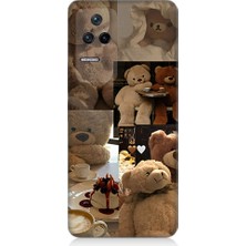 Teknomeg Xiaomi Poco F4 Uyumlu Sevgili Aşık Ayılar Desenli Silikon Kılıf