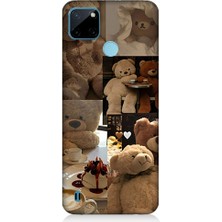 Teknomeg Realme C21Y Uyumlu Sevgili Aşık Ayılar Desenli Silikon Kılıf