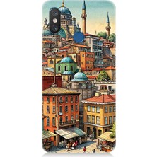 Teknomeg Xiaomi Mi 8 Uyumlu Eski Cami ve Mahalle Desenli Silikon Kılıf