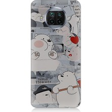Teknomeg Xiaomi Mi 10T Lite Uyumlu Yaramaz Kutup Ayısı Desenli Silikon Kılıf