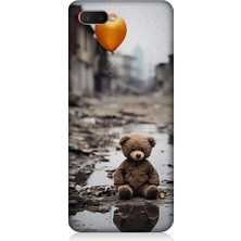 Teknomeg Oppo Rx 17 Neo Uyumlu Oyuncak Ayı ve Uçan Balon Desenli Silikon Kılıf