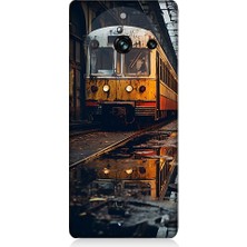 Teknomeg Realme 11 Pro Uyumlu Eski  Metro Istasyonu ve Tren Desenli Silikon Kılıf