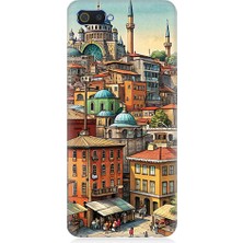 Teknomeg Realme C2 Uyumlu Eski Cami ve Mahalle Desenli Silikon Kılıf