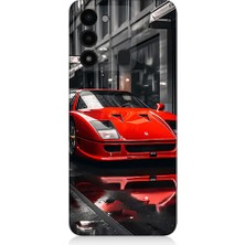 Teknomeg Tecno Spark 8c Uyumlu Kırmızı Spor Araba Desenli Silikon Kılıf