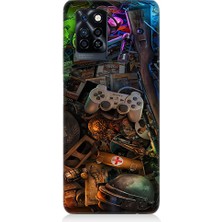 Teknomeg Infinix Note 10 Pro Uyumlu Oyuncu Gamer Desenli Silikon Kılıf