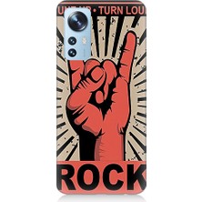 Teknomeg Xiaomi 12 Uyumlu Rock Müzik Desenli Silikon Kılıf