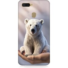 Teknomeg Oppo Ax7 Uyumlu Sevimli Kutup Ayısı  Desenli Silikon Kılıf