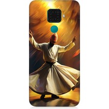 Teknomeg Huawei Mate 30 Lite Uyumlu Semazen Yapan Mevlevi Desenli Silikon Kılıf