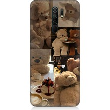Teknomeg Xiaomi Redmi 9 Uyumlu Oyuncak Ayıcıklar Desenli Silikon Kılıf