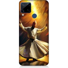 Teknomeg Realme C15 Uyumlu Semazen Yapan Mevlevi Desenli Silikon Kılıf