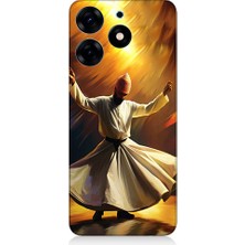 Teknomeg Tecno Spark 10 Pro Uyumlu Semazen Yapan Mevlevi Desenli Silikon Kılıf