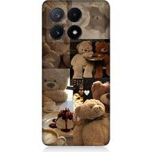 Teknomeg Xiaomi Poco X6 Pro Uyumlu Sevgili Aşık Ayılar Desenli Silikon Kılıf