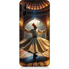 Teknomeg Realme C3 Uyumlu Mevlevi Semazen Desenli Silikon Kılıf