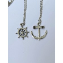 Paytak Moda Çapa Dümen Gemi Bff 2li Zincir Kolye PYTKZNKLY171