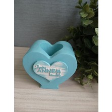 Tasarımanya Anneler Günü Dekoratif Kalp Saksı Çiçek