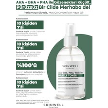 SKINWELL Aha - Bha - Pha İçeren Cildi Onarmaya, Sebum Dengelenmeye Yardımcı Yüz Bakım Sprey Tonik 200 ml