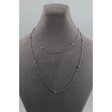 Self Silver Renk 55CM Zincir Kolye SE-10006