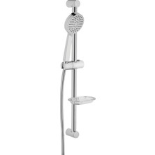 Artema Krom Kaplı Pirinç Slim A45678STA 3f Sürgülü El Duşu Takımı, Krom Duş Başlığı