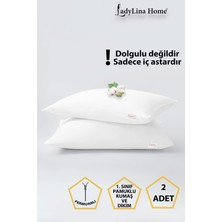 Ladylina Home 2'li Bebek Yastık Iç Astarı , 35X45 Yastık Mitili , Pamuklu Yastık Şiltesi , Fermuarlı Yastık Kılıfı