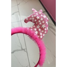 Stone Family Unicorn Figürlü Taç Fuşya Renk