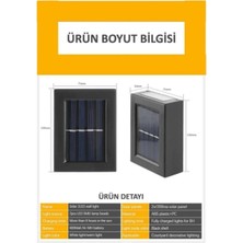 Technoi Güneş Enerji Dekoratif Güneş Enerjili Dış Mekan Bahçe Balkon Aydınlatma Aplik (2 Adet)