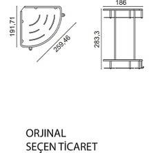 Çelik Banyo Paslanmaz  Pirinç  Marin Tekli  19*19 cm Sampuanlık Süngerlik Banyo Rafı