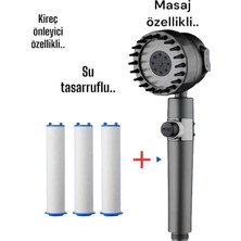 Truva Masaj Özellikli Fonksiyonlu Filtreli El Duşu + 3 Adet Yedek Filtre
