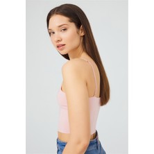 COTTONHILL Ayarlanabilir Ince Askılı Lazer Kesim Crop Büstiyer 5'li Paket