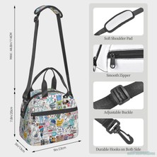 Yuying Shop No.6 Stili Büyük Kapasiteli Hemşire Çantası Yalıtımlı Öğle Yemeği Çantası Kadın Hemşire Baskı Gıda Kutusu Taşınabilir Okul Bento Meyve Taze Depolama Kese (Yurt Dışından)