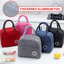 Yuying Shop No.2 Tarzı Kalınlaşmış Alüminyum Folyo Taşınabilir Öğle Yemeği Çantası Termal Yalıtımlı Yemek Kabı Tote Soğutucu Çanta Gıda Çanta Kadın Uygun Kutu Tote (Yurt Dışından)