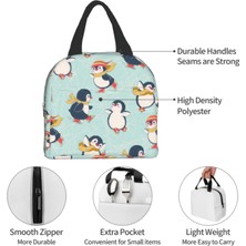 Yuying Shop A1 Stili 22X20X10CM Penguenler Paten Baskı Yemek Kabı Sevimli Hayvan Yalıtımlı Öğle Yemeği Kutuları Su Geçirmez Öğle Yemeği Çantası Yeniden Kullanılabilir Öğle Yemeği Çantası Ofis Için (Yurt Dışından)