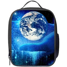 Yuying Shop 044LB32 Tarzı Uzay Öğle Yemeği Çantası Özelleştirilmiş Galaxy Kadın Erkek Gençler Erkek Kız Çocuk Okul Termal Soğutucu Yalıtımlı Tote Kutu (Yurt Dışından)