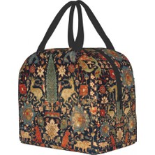 Yuying Shop No.12 Tarzı 22X20X13CM Vintage Dokuma Halı Kilim Baskı Termal Yalıtımlı Öğle Yemeği Çantası Bohemian Etnik Geometrik Taşınabilir Yemek Kabı Çalışma Okulu Için (Yurt Dışından)