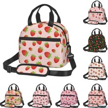 Yuying Shop No.7 Tarzı Sevimli Çilek Çiçek Yalıtımlı Öğle Yemeği Çantası Yeniden Kullanılabilir Termal Öğle Yemeği Kutusu Bento Bez Çantalar Iş Okul Seyahat Soğutucu Için (Yurt Dışından)