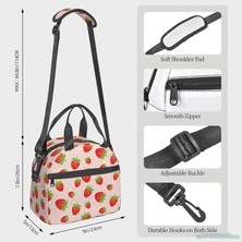 Yuying Shop No.7 Tarzı Sevimli Çilek Çiçek Yalıtımlı Öğle Yemeği Çantası Yeniden Kullanılabilir Termal Öğle Yemeği Kutusu Bento Bez Çantalar Iş Okul Seyahat Soğutucu Için (Yurt Dışından)