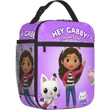 Yuying Shop No.6 Stili 26X21X11CM Gabbys Dollhouse Yalıtımlı Öğle Yemeği Çantaları Okul Ofis Için Pandy Paws Gabby Denizkızı Kedi Sızdırmaz Termal Soğutucu Bento Kutusu Kadın (Yurt Dışından)
