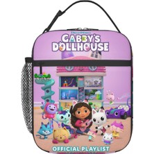 Yuying Shop No.6 Stili 26X21X11CM Gabbys Dollhouse Yalıtımlı Öğle Yemeği Çantaları Okul Ofis Için Pandy Paws Gabby Denizkızı Kedi Sızdırmaz Termal Soğutucu Bento Kutusu Kadın (Yurt Dışından)