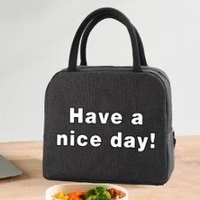 Yuying Shop 4FOOD004 Stili Yalıtımlı Öğle Yemeği Çantası Fermuar Soğutucu Tote Termal Çanta Yemek Kabı Kanvas Gıda Öğle Yemeği Çantaları Çalışma Çanta Gıda Desen (Yurt Dışından)